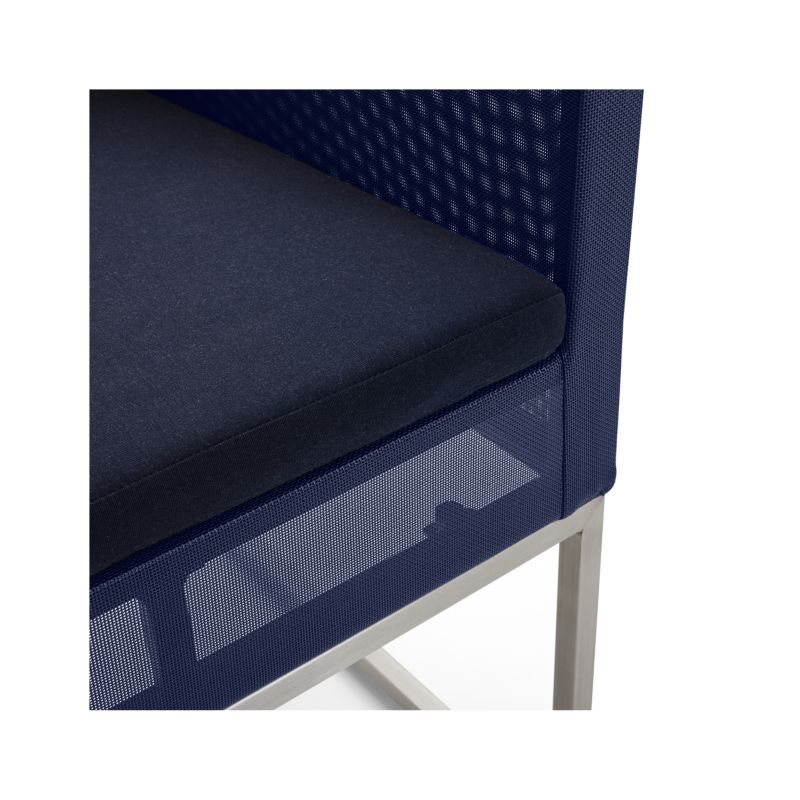 Dune Navy Outdoor Counter Stool with Sunbrella ® Cushion