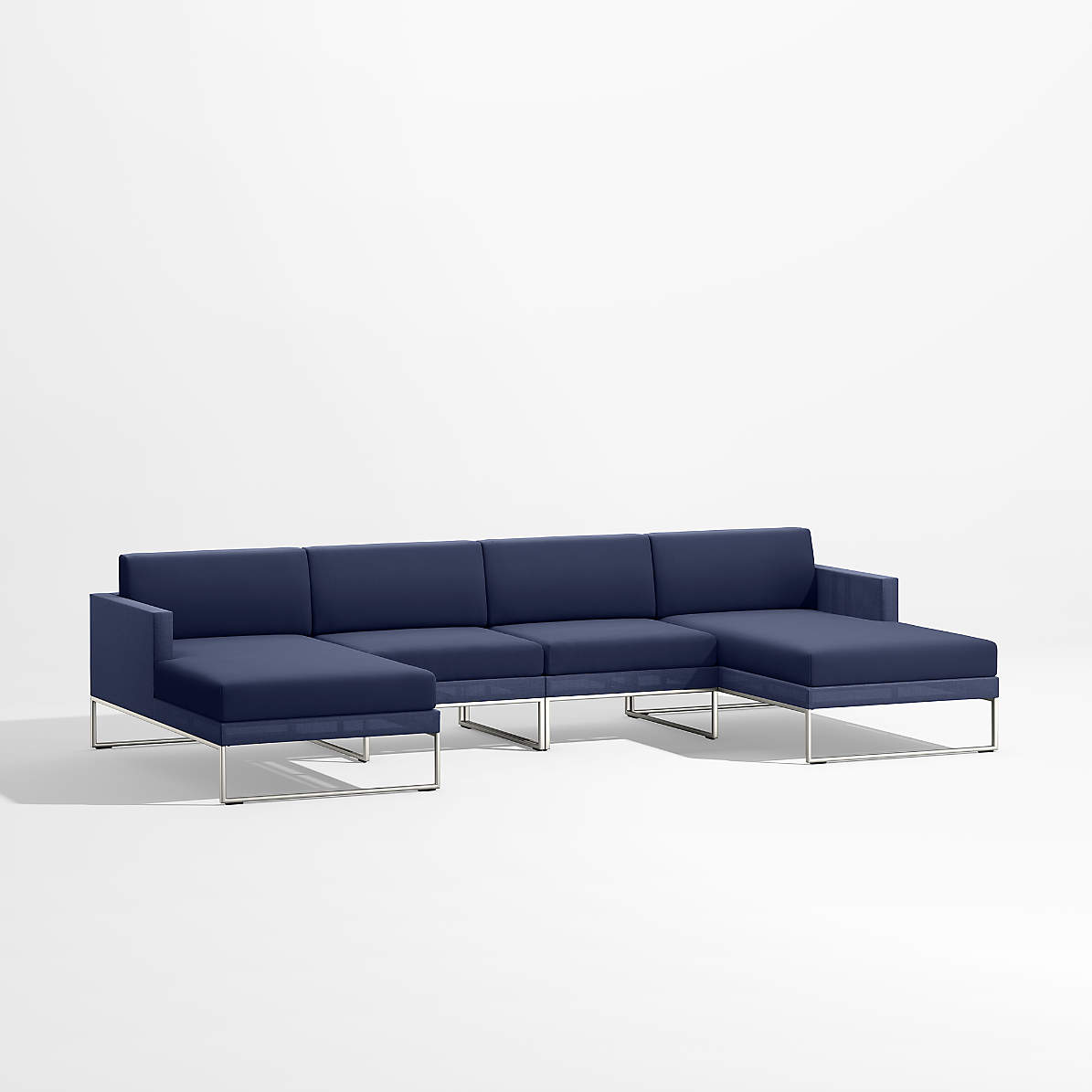 Dune Navy U Shaped Outdoor Chaise, U Shaped Outdoor Sectional Canada