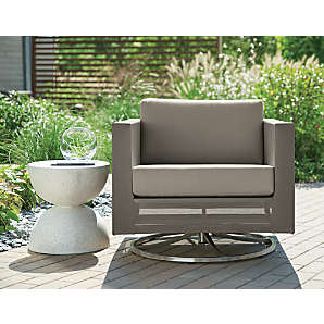 Crate and barrel outdoor deals swivel chair