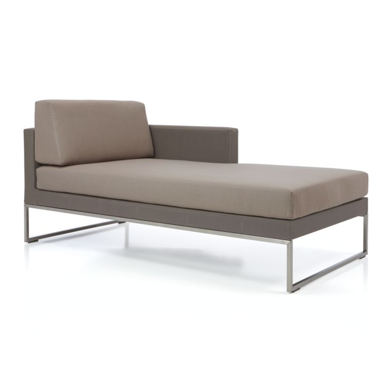 Dune Taupe Right Arm Chaise with Sunbrella ® Cushions