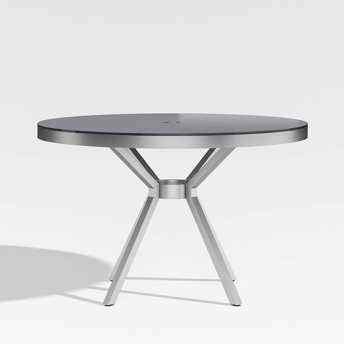 steel round dining table