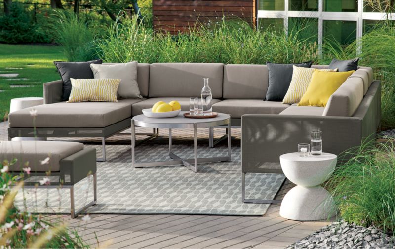 Dune Taupe Right Arm Loveseat with Sunbrella ® Cushions - image 3 of 8