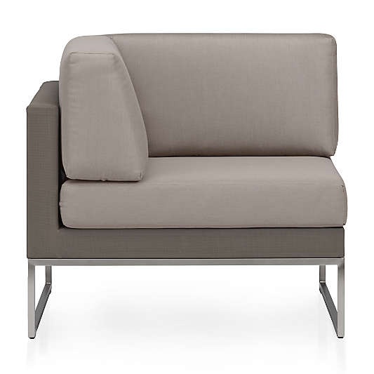 Dune Taupe Corner Chair with Sunbrella ® Cushions