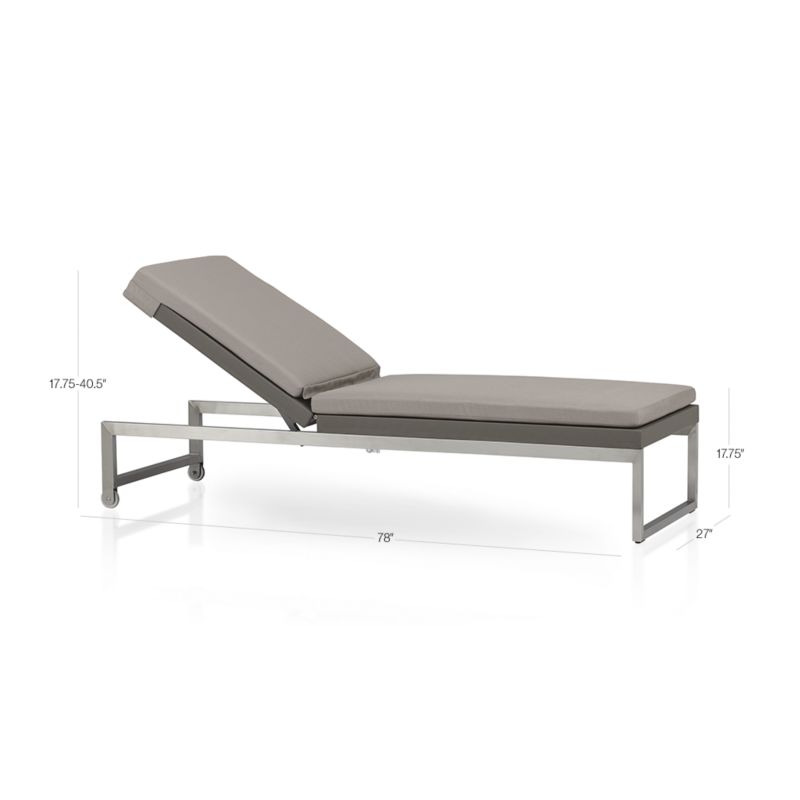 View Dune Black Outdoor Chaise Lounge with Black Cushion - image 2 of 8