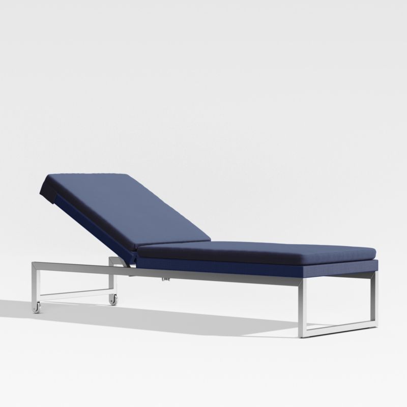 Dune Navy Outdoor Chaise Lounge with Sunbrella ® Cushion