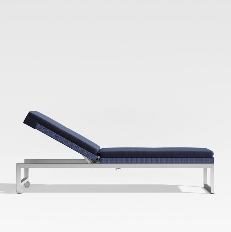Dune Navy Outdoor Chaise Lounge with Sunbrella ® Cushion