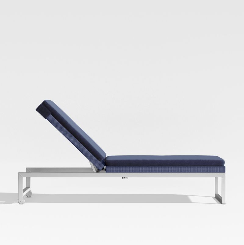 Dune Navy Outdoor Chaise Lounge with Sunbrella ® Cushion