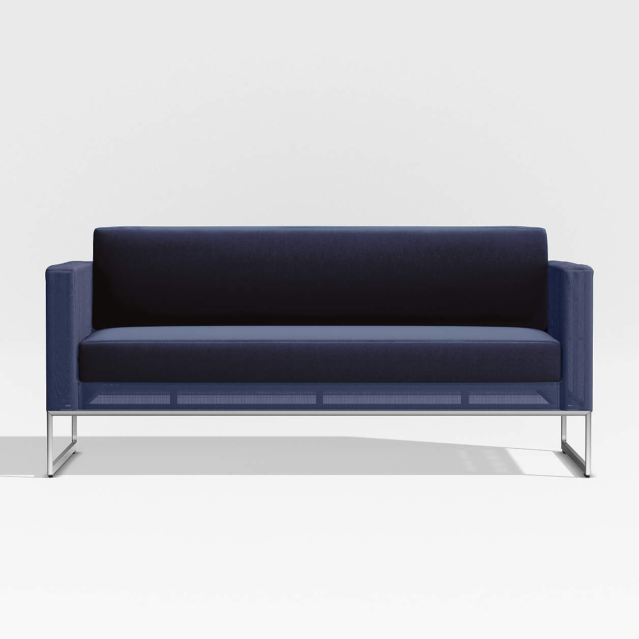 Replacement Navy Cushion For Dune Sofa Crate Barrel Canada   Dune Navy Sofa With Sunbrella Cushions 