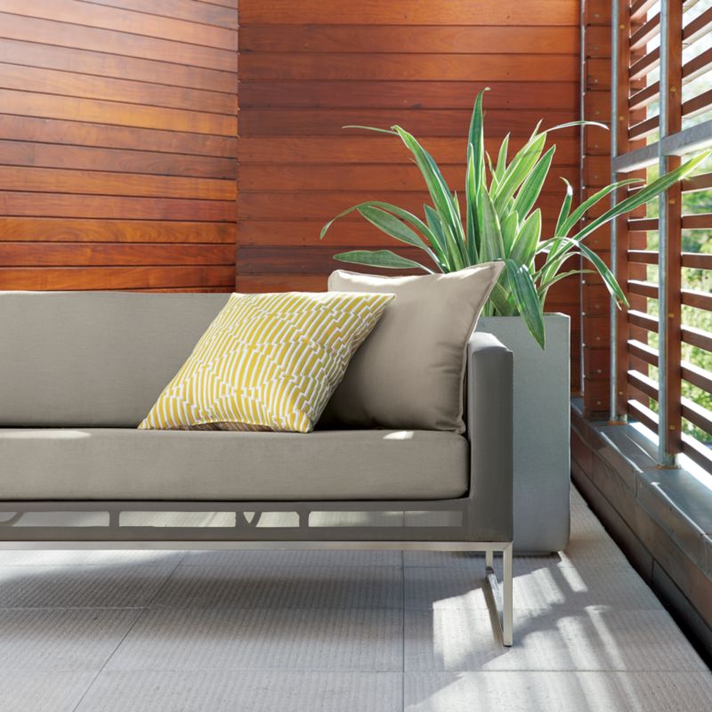 Dune 68" Taupe Outdoor Sofa with Sunbrella ® Cushions - image 2 of 10