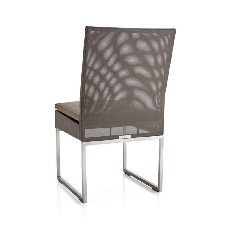 Dune Taupe Outdoor Dining Side Chair with Sunbrella ® Cushion