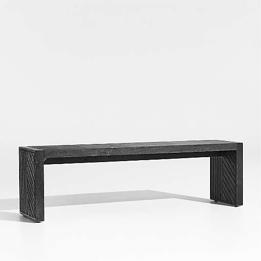 Dunewood 72" Charcoal Wood Dining Bench