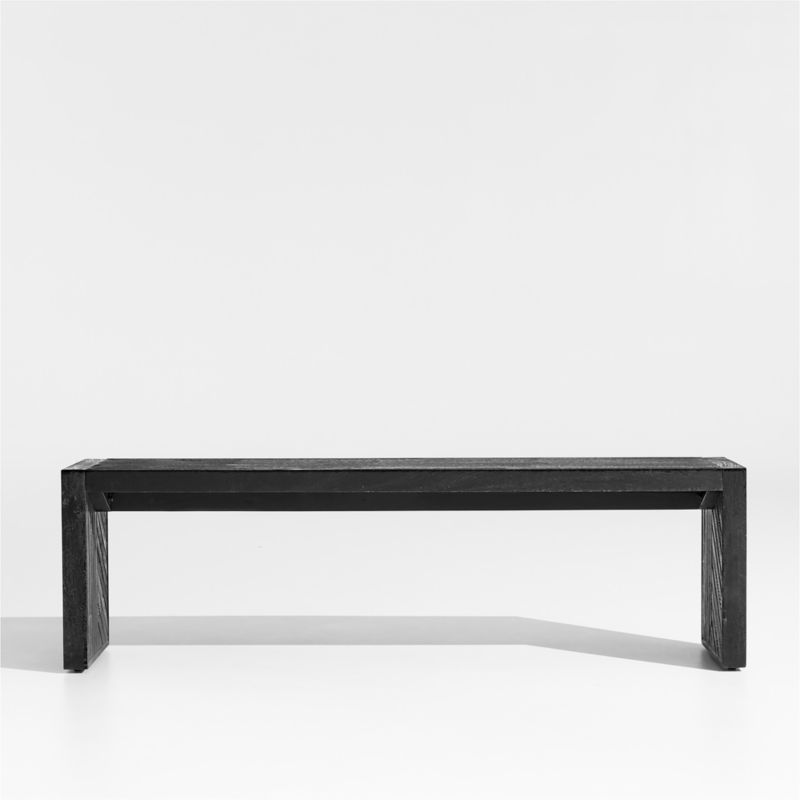 Dunewood 61" Charcoal Wood Dining Bench - image 0 of 7