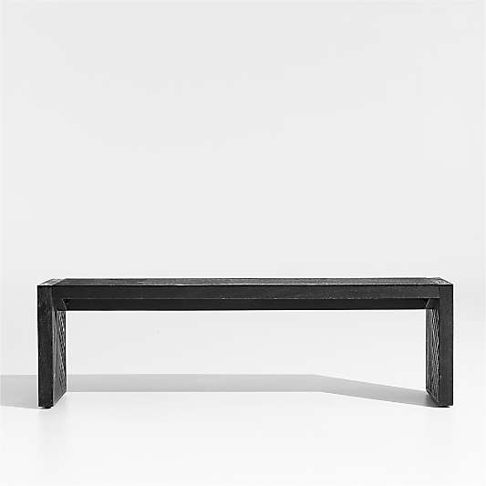 Dunewood 61" Charcoal Wood Dining Bench