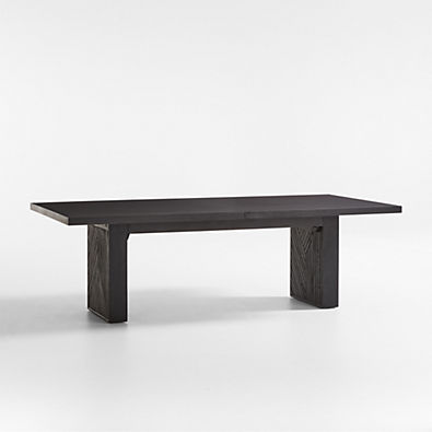 View Dunewood 96"-116" Charcoal  Wood Extendable Dining Table details