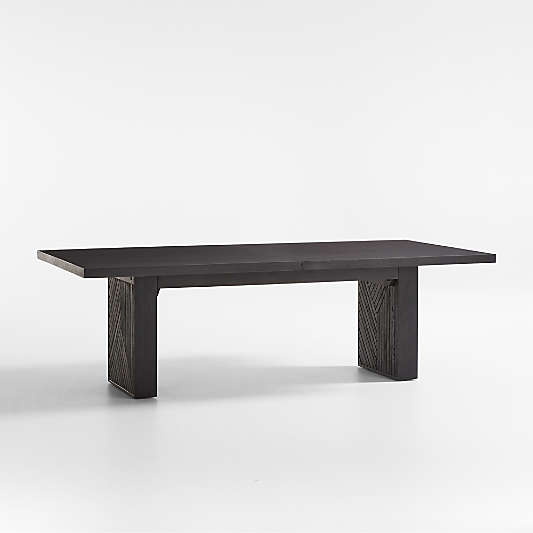 Dunewood 96"-116" Charcoal  Wood Extendable Dining Table