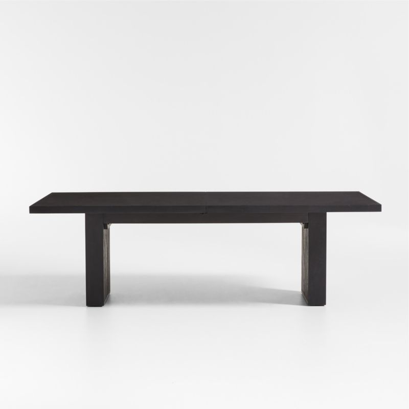 Dunewood 96"-116" Charcoal Grey Wood Extendable Dining Table