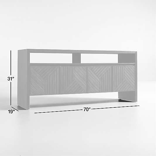 Dunewood Charcoal Sideboard with Shelf