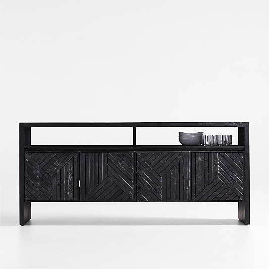 Dunewood 70" Charcoal Credenza with Shelf