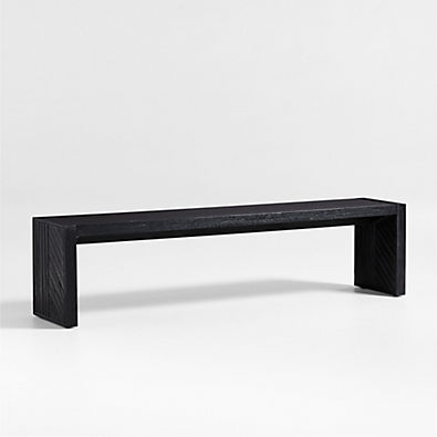 View Dunewood 72" Charcoal Wood Dining Bench details