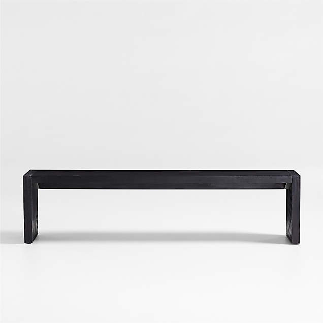 Pali Black Wood Dining Bench + Reviews Crate & Barrel Canada
