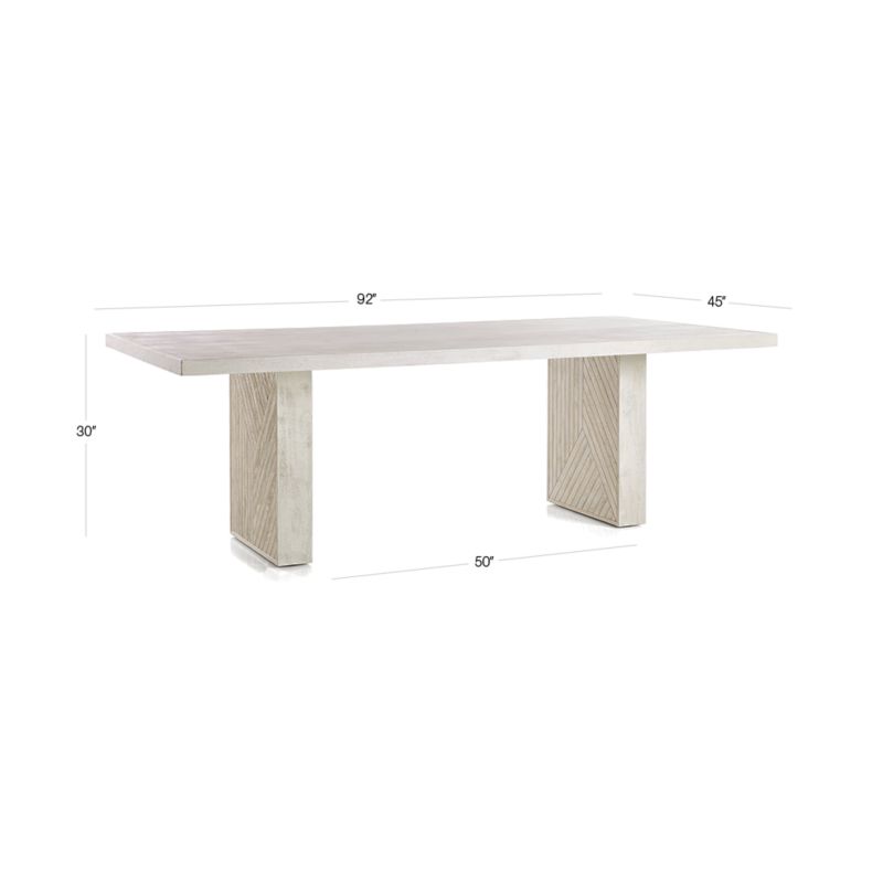 View Dunewood Whitewashed 92" Dining Table - image 3 of 18