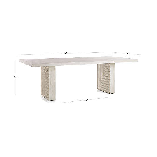 Dunewood Whitewashed 92" Dining Table