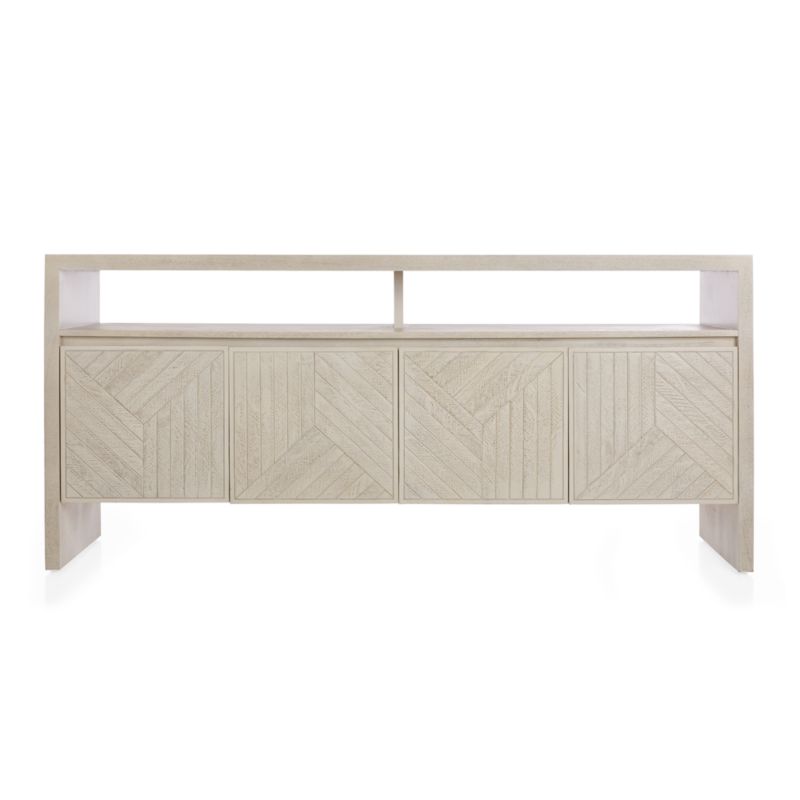 Dunewood Whitewashed Sideboard + Reviews | Crate & Barrel