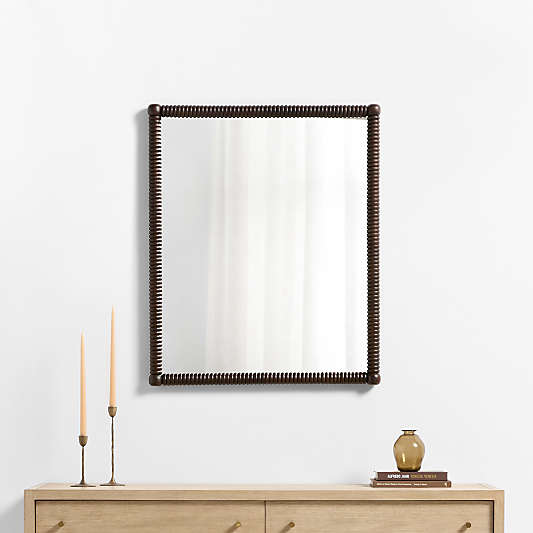 Dunmore Rectangle Wood Wall Mirror 40"x32"