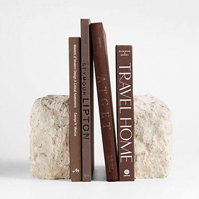 View Durres Travertine Bookends, Set of 2 details