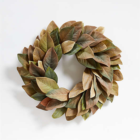 Faux Magnolia Wreath