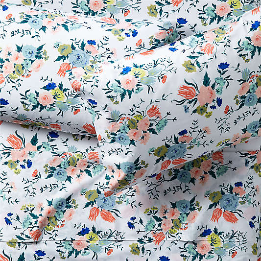 Organic Dutch Floral Full Sheet Set