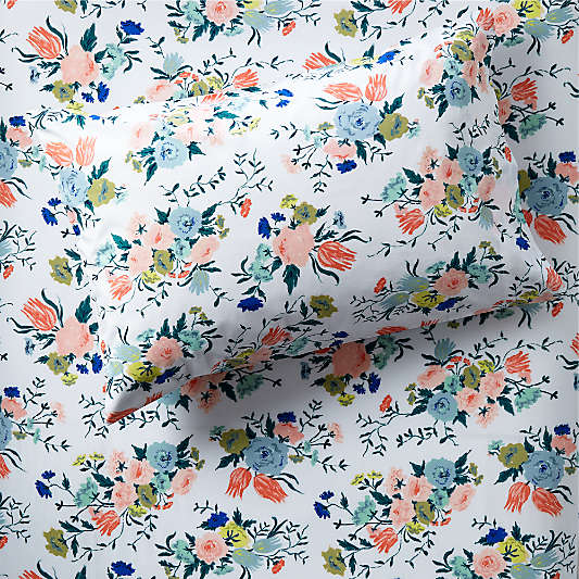 Organic Dutch Floral Pillowcase