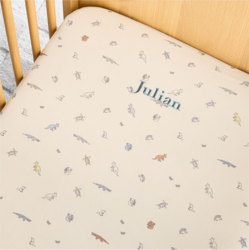 Down Under 100% Organic Cotton Baby Crib Fitted Sheet - image 1 of 5