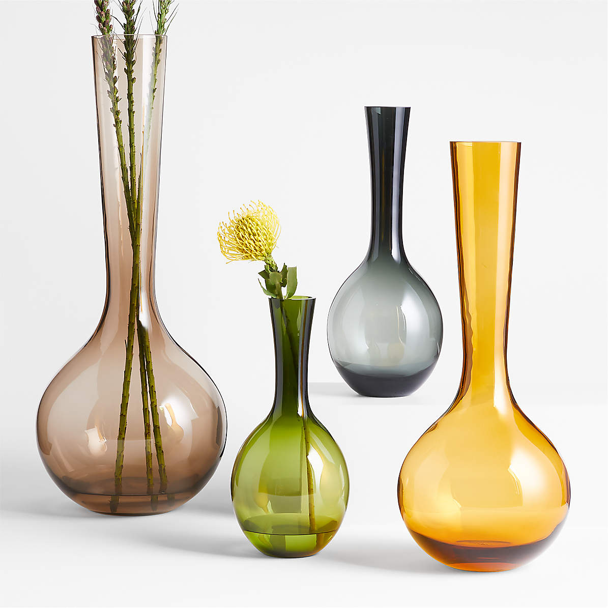 Dyon Small Olive Green Glass Vase 12 + Reviews