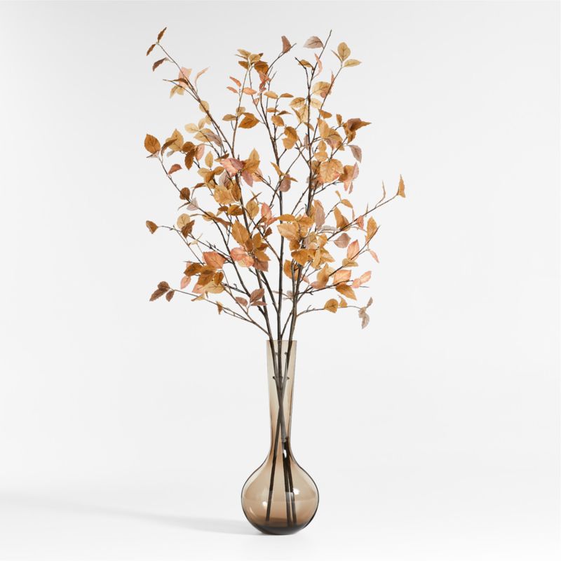 Golden Leaf Branch Arrangement in Dyon Grey Vase