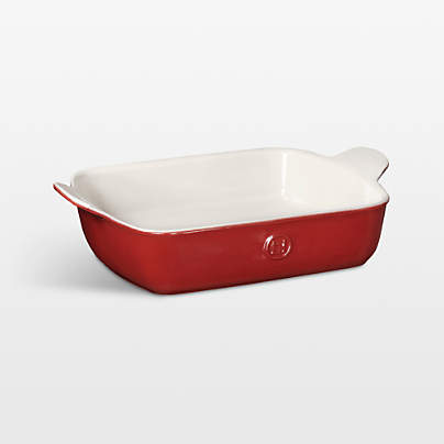 Emile Henry Red 11x8 Rectangular Baker with Handles