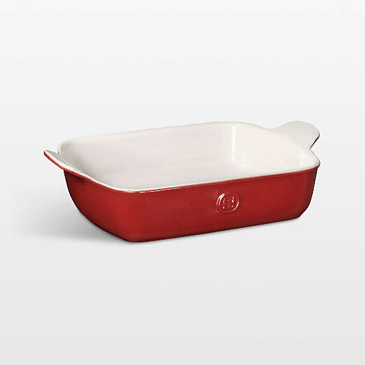 Emile Henry Red 11x8 Rectangular Baker with Handles