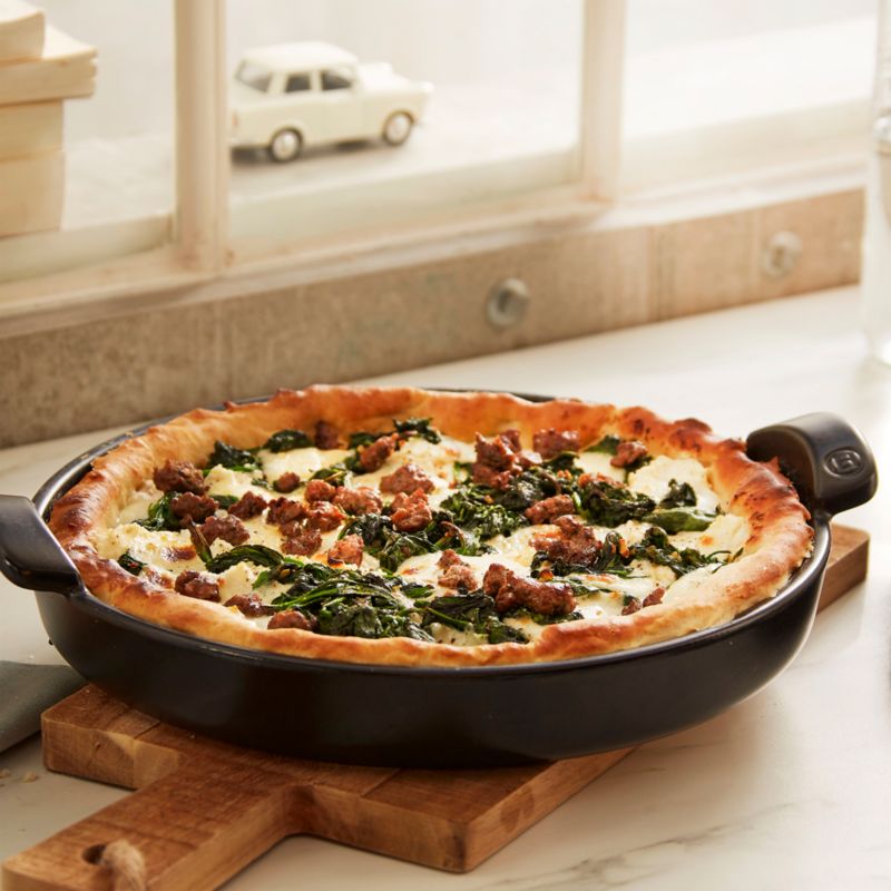 Emile Henry Ribbed Pizza Stone + Reviews, Crate & Barrel