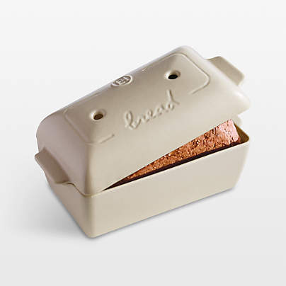 Emile Henry Linen Bread Loaf Dish with Lid
