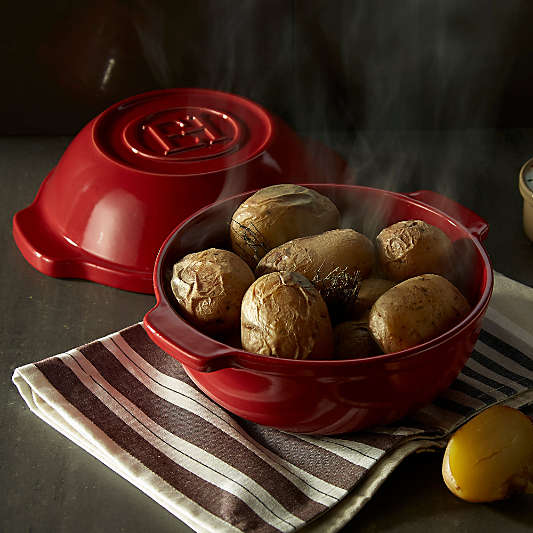 Emile Henry Red Bread Pot Baker with Lid