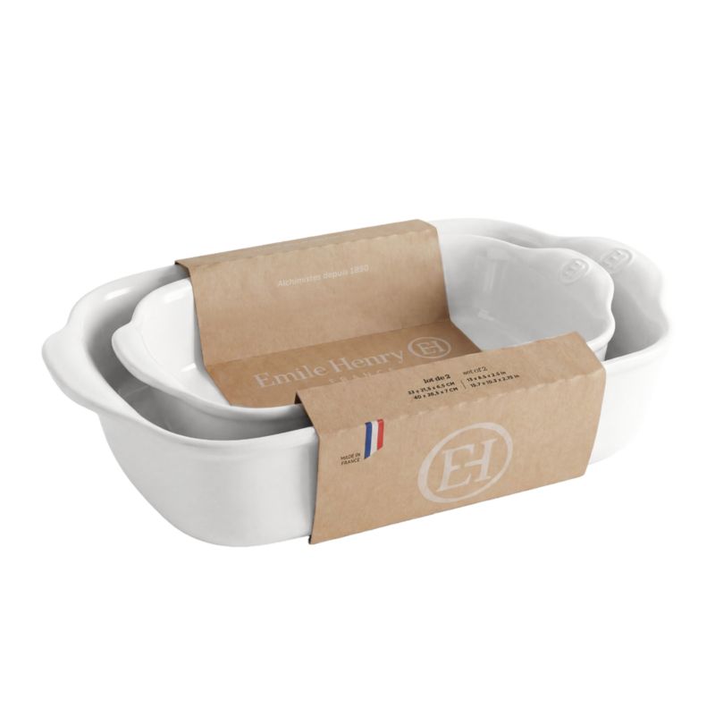 Emile Henry Flour Ceramic Rectangular Bakers, Set of 2 - image 3 of 4