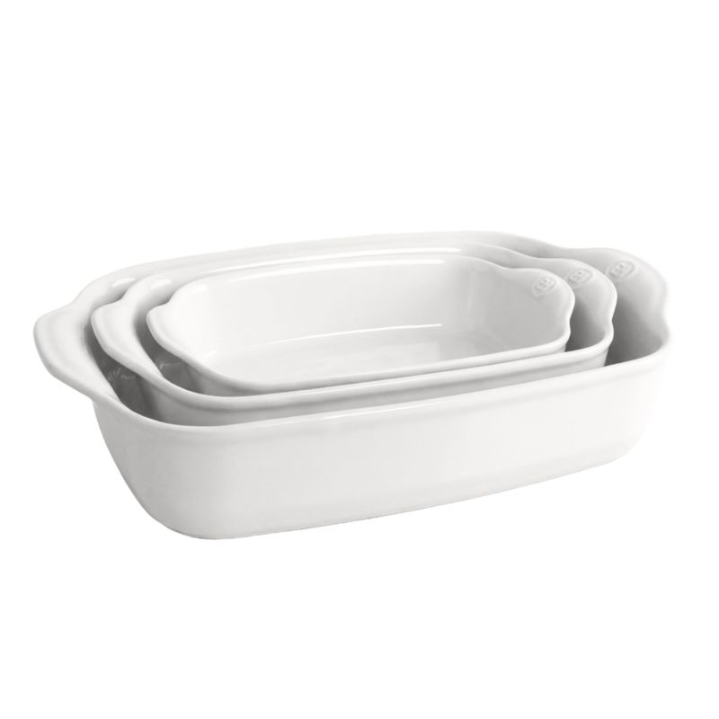 Emile Henry Flour Ceramic Rectangular Bakers, Set of 3 - image 1 of 3