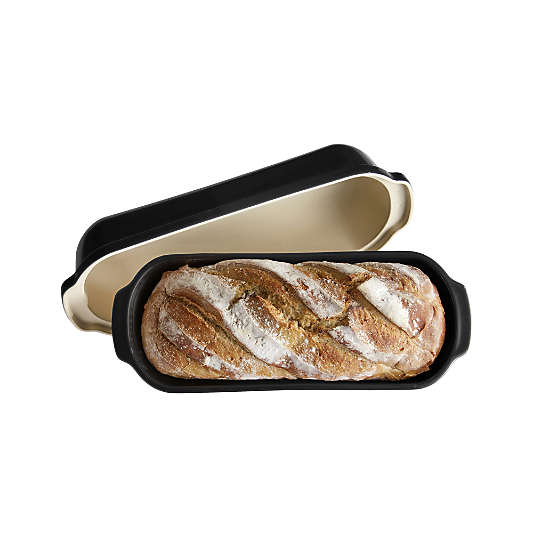 Emile Henry Black Long Loaf Pullman Bread Baker