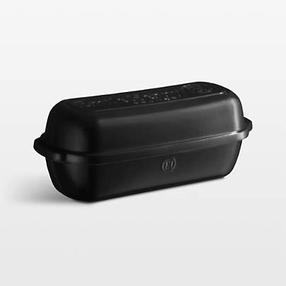 Emile Henry Black Long Loaf Pullman Bread Baker