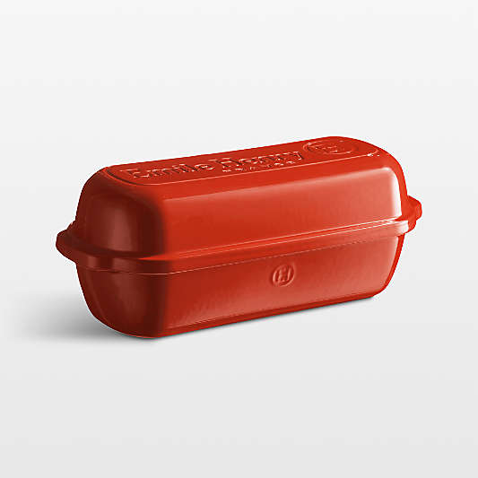 Emile Henry Red Long Loaf Pullman Bread Baker