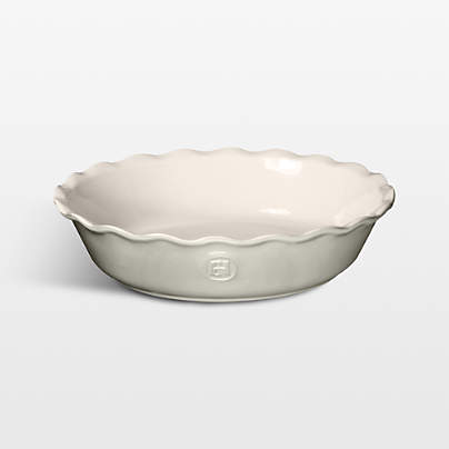 Emile Henry x Crate & Barrel Black Ceramic Pie Dish | Crate & Barrel