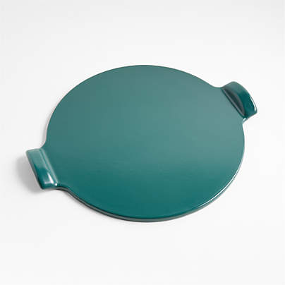 Emile Henry Dark Green Glazed Pizza Stone