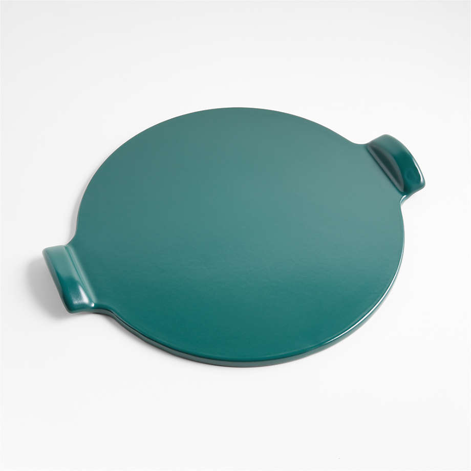 Emile Henry Dark Green Glazed Pizza Stone | Crate & Barrel