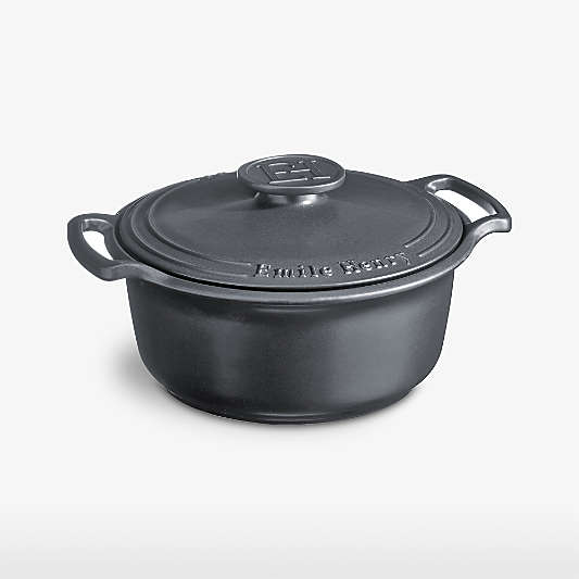 Emile Henry 4-Qt. Grey Ceramic Stewpot Dutch Oven