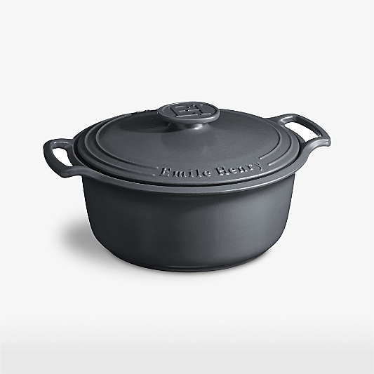 Emile Henry 6-Qt. Grey Ceramic Stewpot Dutch Oven